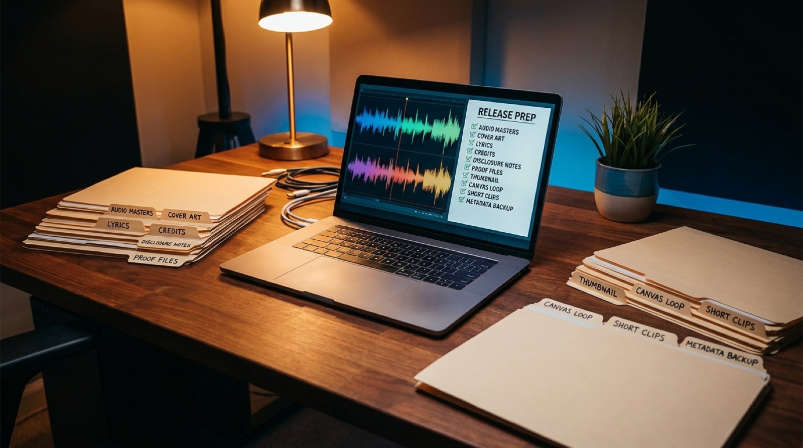 AI music distributor assets folder thumbnail