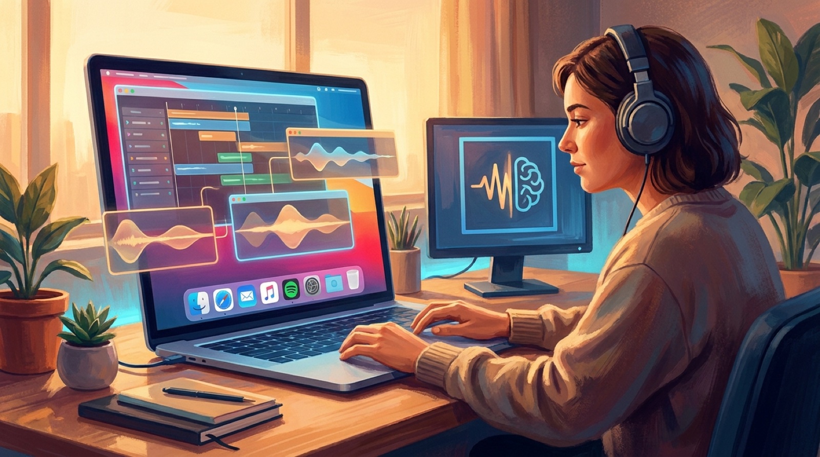 Music creator organizing AI music workflow tools around one finished song, one visual anchor, and release-ready video assets
